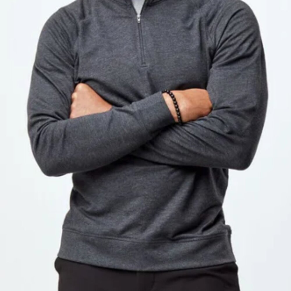 Fresh Clean Threads Odyssey Charcoal Quarter Zip Mens Size Large
